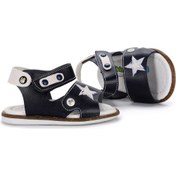 Resim Kiko Kids Şb 243-50 Günlük Erkek Çocuk Ilk Adım Sandalet Terlik Lacivert - Beyaz 