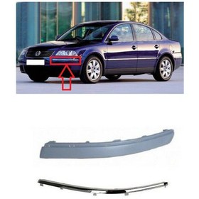 Resim Vasspart Volkswagen Passat B5.5 2001 - 2005 Ön Tampon Bandı Nikelajlı Sol Şoför Tarafı - 3b0807717d 