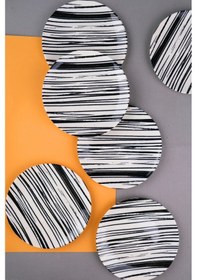 Resim Tabak Evi Porselen Sidereal Pasta Tabağı 19,50cm Sd2 6 Kişilik 6 Parça Çok Renkli 