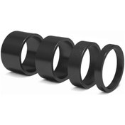 Resim 4 Adet/takım Alüminyum Bisiklet Kulaklık Rondelası Dağ Bisikleti Ön Rondelası Bisiklet Gövdesi Gidon Ara Parçaları Halka Conta Siyah 