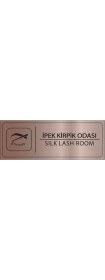 Resim Mayeka Ipek Kirpik Odası Isimlik Bronz Metal Kapı Isimliği Levhası Yönlendirme Tabelası 