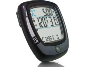 Resim Echowell Kilomrtre Saati Ec A3 Kablosuz 46 Fonksiyon Speed + Altimeter + Heart Rate Siyah 