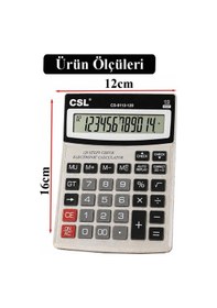 Resim Hesap Makinesi Siyah 12x16 Cm 1 Adet Csl Cs-8113-120 12 Haneli Orta Boy Büro Masaüstü Hesap Makinası 