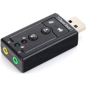 Resim 7.1 USB Ses Kartı 3.5 mm. Mikrofon Kulaklık Harici Sound Card 