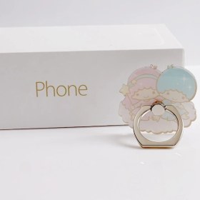 Resim GongtuShop No.4 Tarzı Melody Twins Star Cep Telefonu Tutacağı Evrensel Telefon Zil Tutacağı Telefon Standı Parmak Yüzük Tutacağı Masalar iPhone Için Destek (Yurt Dışından) 