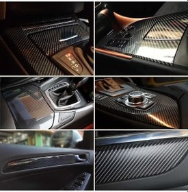 Resim 6D Siyah Karbon Folyo Hava Kanallı 