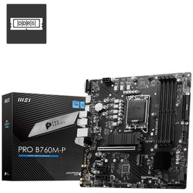 Resim MSI PRO B760M-P DDR5 6800MHZ 1XVGA 1XHDMI 1XDP 2XM.2 USB 3.2 MATX 1700P (12. \u002F 13. VE 14. NESİL İŞLEMCİ UYUMLU) 