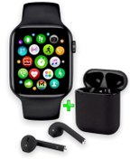 Resim GAMER ® Akıllı Saat L800 + Aırpods I12 Uyumlu Kablosuz Kulaklık İkili Siyah Set Uyumlu 