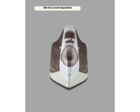 Resim Argesco Mühendislik Buharlı Ütü 2200W Kireç Önleyici Self Clean Damlatmaz Kahverengi 