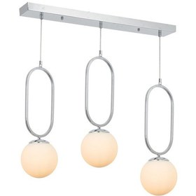 Resim Tt016-3S Kr Tt Aydınlatma Krom Kaplama Beyaz Camlı 3 Lü Sıralı Av 