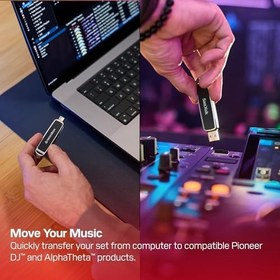 Resim Sandisk DJ Rekordbox 512GB SDDDE1-512G-GR46 1000MB/s USB & Type-C Flaş Bellek 