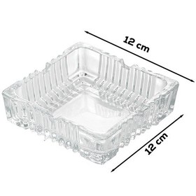 Resim Porsima Klk-02 Kristal Cam Kare Küllük 12x12 Cm Şeffaf Lüks Küllü 