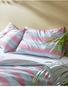 Resim Madame Coco Marc King Size Pamuklu Baskılı Nevresim Takımı - Mavi/kırmızı 8684427187654 MAVI 