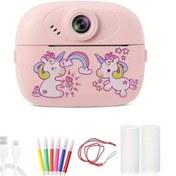 Resim Xuweiwei Pink Color Ips Ekran Profesyonel Kamera Fotograf Desteği Usb Şarj Video Çekim Hd Dijital Webcam 