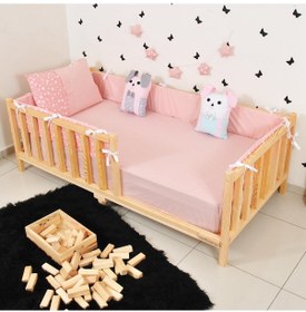 Resim Markaawm Markaawm Montessori Yatak Çocuk Karyola Doğal Çam Karyola Nil Akçaağaç 
