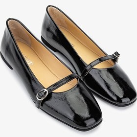 Resim Valmenti Shine Kadın Siyah Rugan Hakiki Deri Babet 33 1250 Bn Ayk Y24 Siyah Rugan 