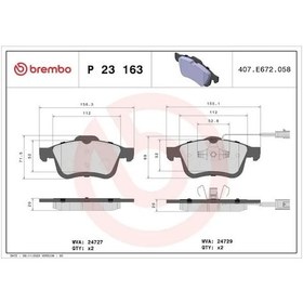 Resim Fiat Doblo On Fren Balatasi 1.4 2010-2013 Brembo P23163 