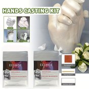 Resim 3 adet DIY El ve Ayak Modeli Döküm Tozu Seti - Tam Aksesuar Kiti, Kolay Kullanım, Hafızaları Canlı Tutmak İçin Mükemmel, Anma Hediyesi veya Dekoratif Süs Olarak İdeal 
