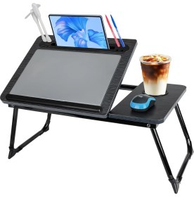 Resim Miletus Yükseltilebilir Siyah Laptop Sehpası Koltuk Çalışma Sehpası Yatak Sehpası Yatak Masası Ysusb 