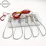 Resim Paslanmaz Çelik Yem Balık Kilidi 11.99 cm Balık Kamaları ile, 5 adet Set Temel Balıkçılık Aracı Kaymaz ve Kaçmayan Açık Hava Balıkçılık Ekipmanı 