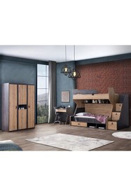 Resim Setay Ranza, Doğa Ranza Karyola Masa 3 Kapaklı Dolap 