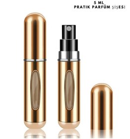 Resim REVOPRO Doldurulabilir Parfüm Şişesi Yedek Çanta Içi Taşınabilir 5ml Parfüm Şişesi GOLD 