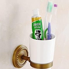 Resim Fause Diş Fırçalık Vintage Antik Pirinç 