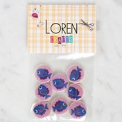 Resim Loren Crafts 8'li Balık Düğme - 1163 