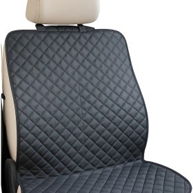 Resim Evcil Hayvan Ön Koltuk Kılıfı Su Geçirmez ve Kaymaz Deri Kapitone 