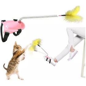 Resim Tineke Yaylı Kedi Ayak Oyun Oltası 