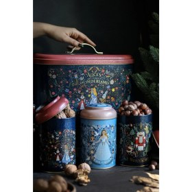 Resim Fairytale Desenli Metal Ekmeklik ve 3'lü Saklama Kabı Seti 