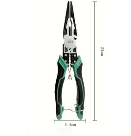 Resim Reedark Endüstriyel Çelik Tel Kesici: Çok Fonksiyonlu İp Çıkartma, Bükme Ve Presleme Uçlu Pense - Hafif Ve Dayanıklı 