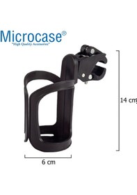 Resim Microcase Bisiklet Bebek Arabası Biberon Bardak Tutucu - AL3061 Siyah 
