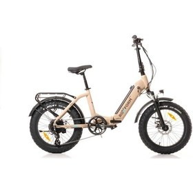 Resim Roxform Ural 20" Elektrikli Bisiklet - Şehir İçi Kullanım İçin İdeal, Uzun Menzil E-bike Krem Krem 