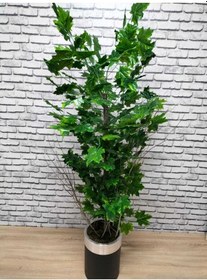 Resim Yapay Ağaç Çınar Yaprak 180 Cm Şık Darbuka Saksıda Yeşil 