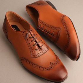 Resim Gondol Erkek Hakiki Deri Klasik Kahverengi 44 Ttx.105 