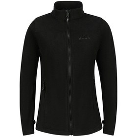 Resim 2As Cara Kadın Tam Fermuarlı İnce Polar Sweatshirt Siyah Siyah 