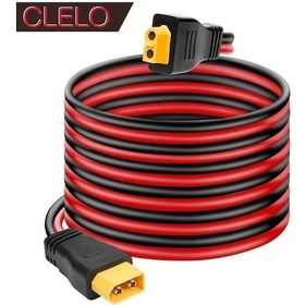Resim Honeybeeshop Clelo Xt60 Erkek Baglayici Disli Uzatma Kablosu 12awg 3m 10ft Rv Gunes Jeneratoru Rc Pil 