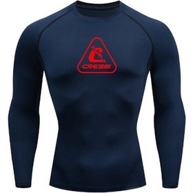 Resim Snapbuy Erkek Uzun Kollu Rashguard - Uv Koruma, Sörf, Dalış, Yüzme Ve Plaj Kıyafeti Chınacamel CAMEL 