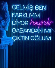 Resim Gelmiş Ben Farklıyım Diyor Neon Led Renkli 