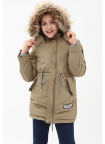 Resim Benitto Kids Kız Çocuk Kaban 51256-Haki 