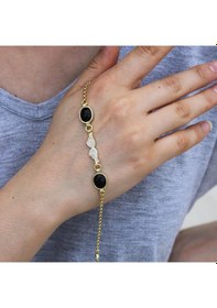 Resim Renkli Kanat Model Gümüş Ve Oltu Taşı Bileklik 