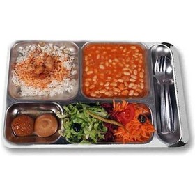 Resim 50 Adet Çelik Tabldot Tabak Paslanmaz Tabildot 