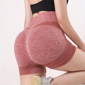 Resim Yüksek Bel Karın Kontrolü Nefes Alabilen Yoga Şortları, Düzleştirici Kalça Kaldırma Şortları, Kadın İç Çamaşırı ve Şekillendirici 