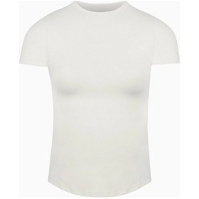 Resim United Colors Of Benetton Because Of Alice Base Sculpting T Shirt Şekillendirici Kısa Kollu Kadın Tişört Krem 