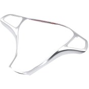 Resim Leezsing Mercedes C Serisi W205, E Serisi W213 Ve Glc X253 2015-2020 İçin Abs Gümüş Direksiyon Düğme Çerçevesi 