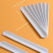 Resim 24 adet Beyaz Tokat Bileklikleri, Doğum Günü, Cadılar Bayramı, Noel için DIY Toka Bandları Parti İyilikleri, Boş Yumuşak Bilezik Okul El Sanatları Projeleri, DIY Boyama, Korsaj, Vinil Sarma 
