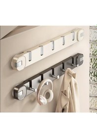 Resim Siyah Renk Vakumlu Kanca Kapı Duvar Elbise Askısı Katlanabilir Kanca Siyah 