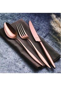 Resim Aryıldız 24 Parça Bronz Elegant Çatal Kaşık Bıçak Gümüş 