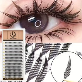 Resim Spire 12 Sıra Kirpik Uzatma Şekli C Karışık, D Uzunluk Hacimli Yalan Kirpikler Yüksek Kalite 